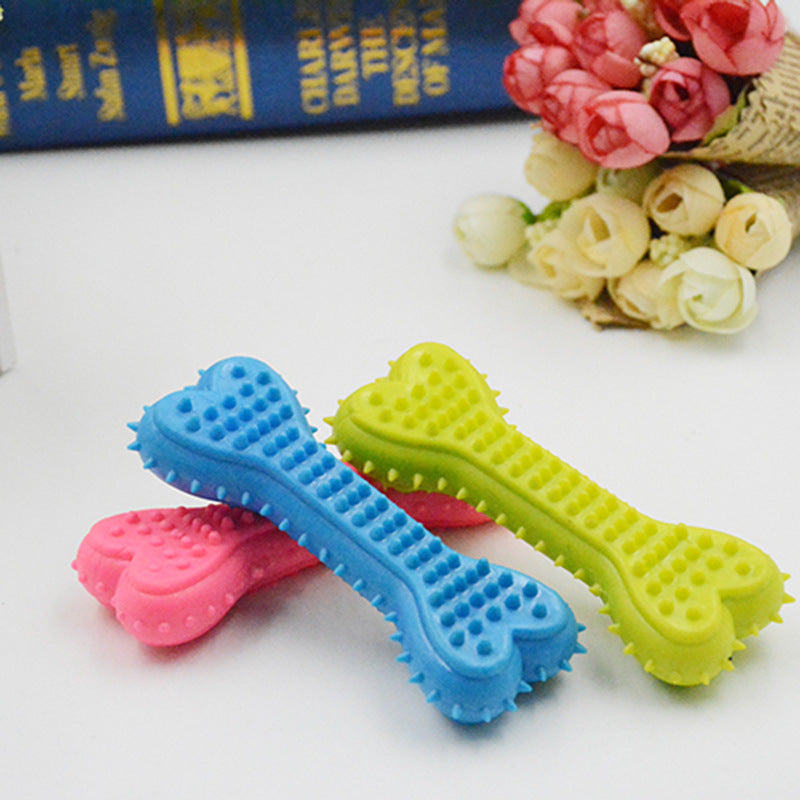 Pet Tpr Toy Love Bone Molar Teeth Cleaning Dog Soft Rubber Toy