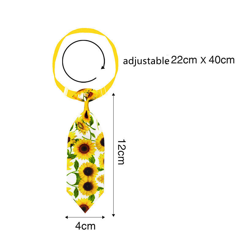 Sunflower Pet Tie Summer Collar Decoration