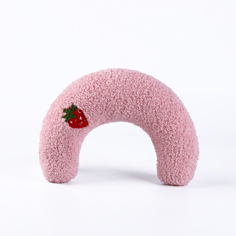 U-shaped Cat Toy Pillow To Protect Cervical Vertebra Pet Sleeping Pillow Soft Sounding Deep Sleep